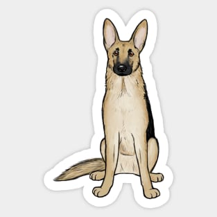 Light Tan and Black German Shepherd Dog | Cute GSD Sticker